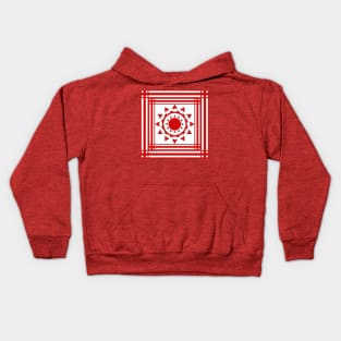 Red Bohemian Tribal Sun Kids Hoodie